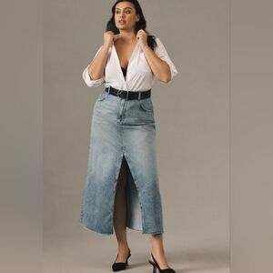 The Madi Front-Slit Denim Skirt by Pilcro, 12P